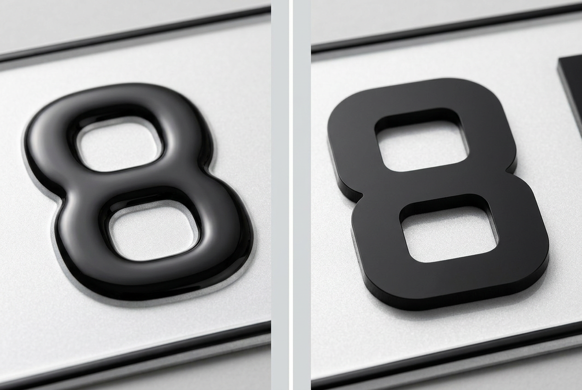 3D Gel vs 4D Number Plates: What’s the Difference?