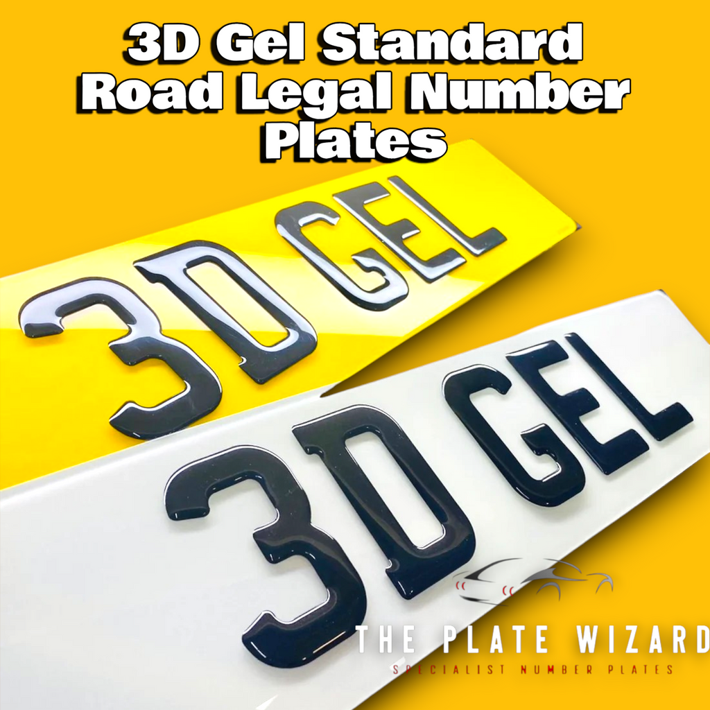 3D gel raised lettering road legal standard 79mm with tactile surface finish in northern ireland
