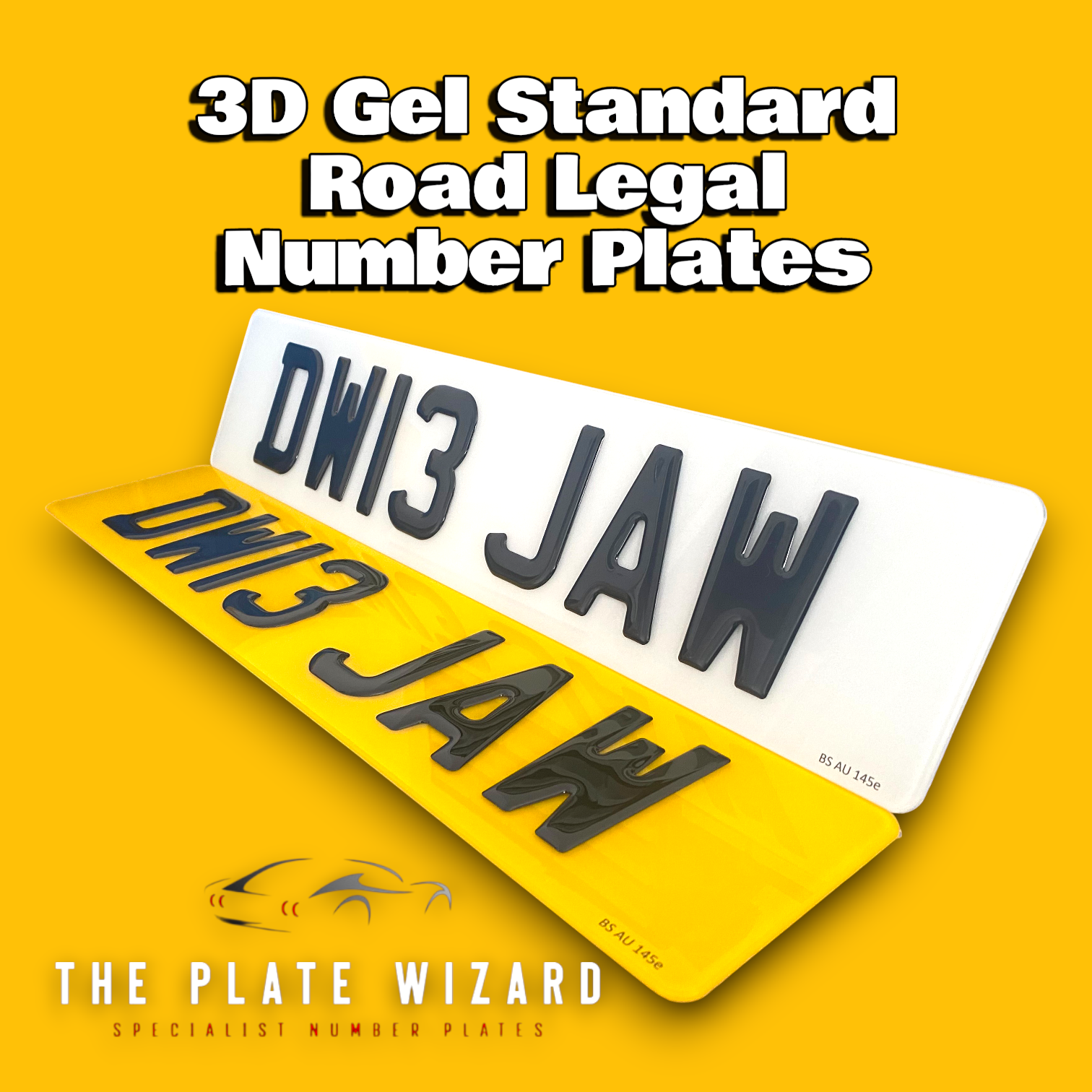 Standard road legal 3d gel number plates in northern ireland - NI