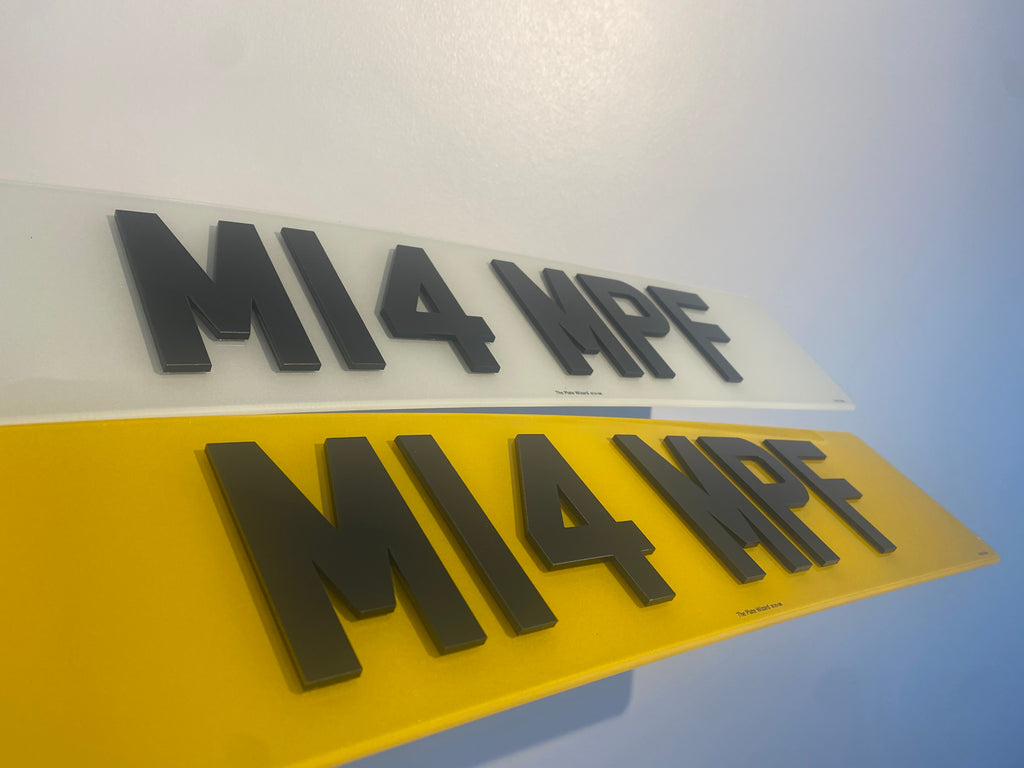 4D 3mm Raised Digit Number Plates