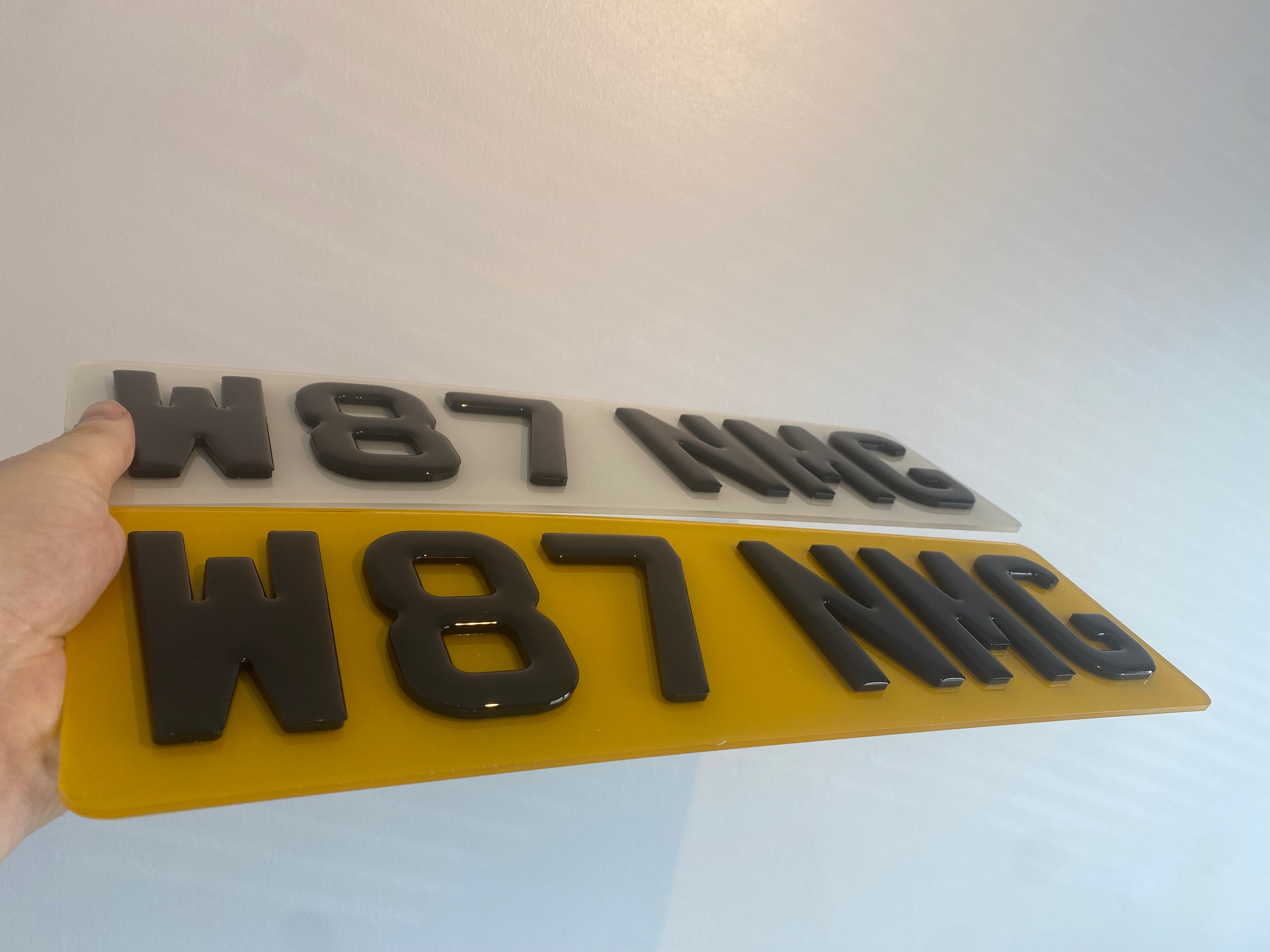 16" Short 6 Digit 4D Gel Top Number Plates