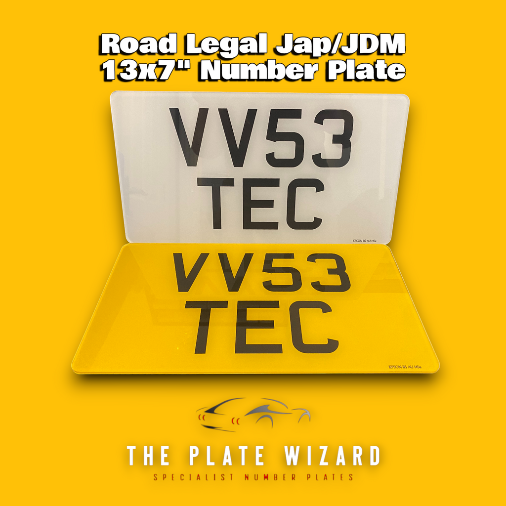 Road legal Jap/JDM number plates for japanese cars. Made locally in northern ireland - NI