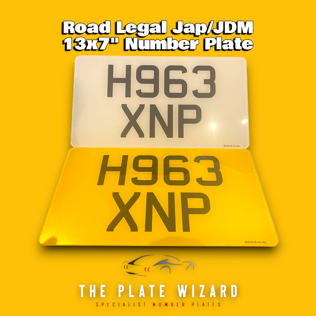 Road legal Jap/JDM number plates for japanese cars. Made locally in northern ireland - NI