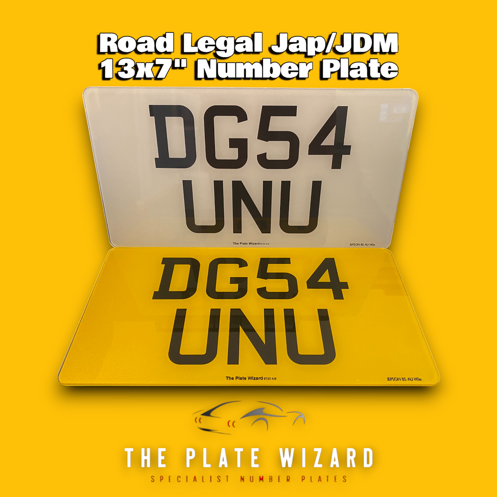 Road legal Jap/JDM number plates for japanese cars. Made locally in northern ireland - NI