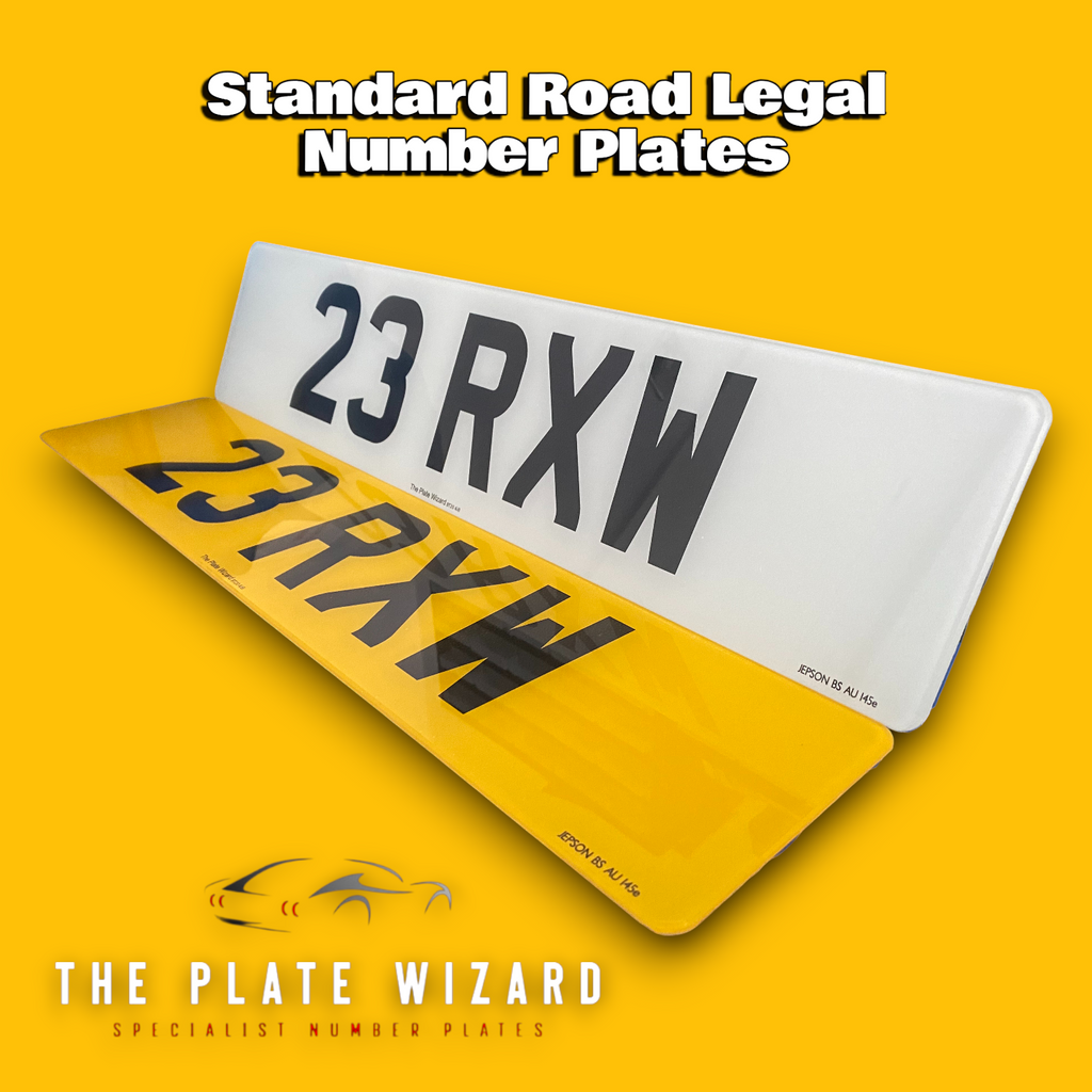 3D gel standard 79mm road legal size number plates in northern ireland - NI