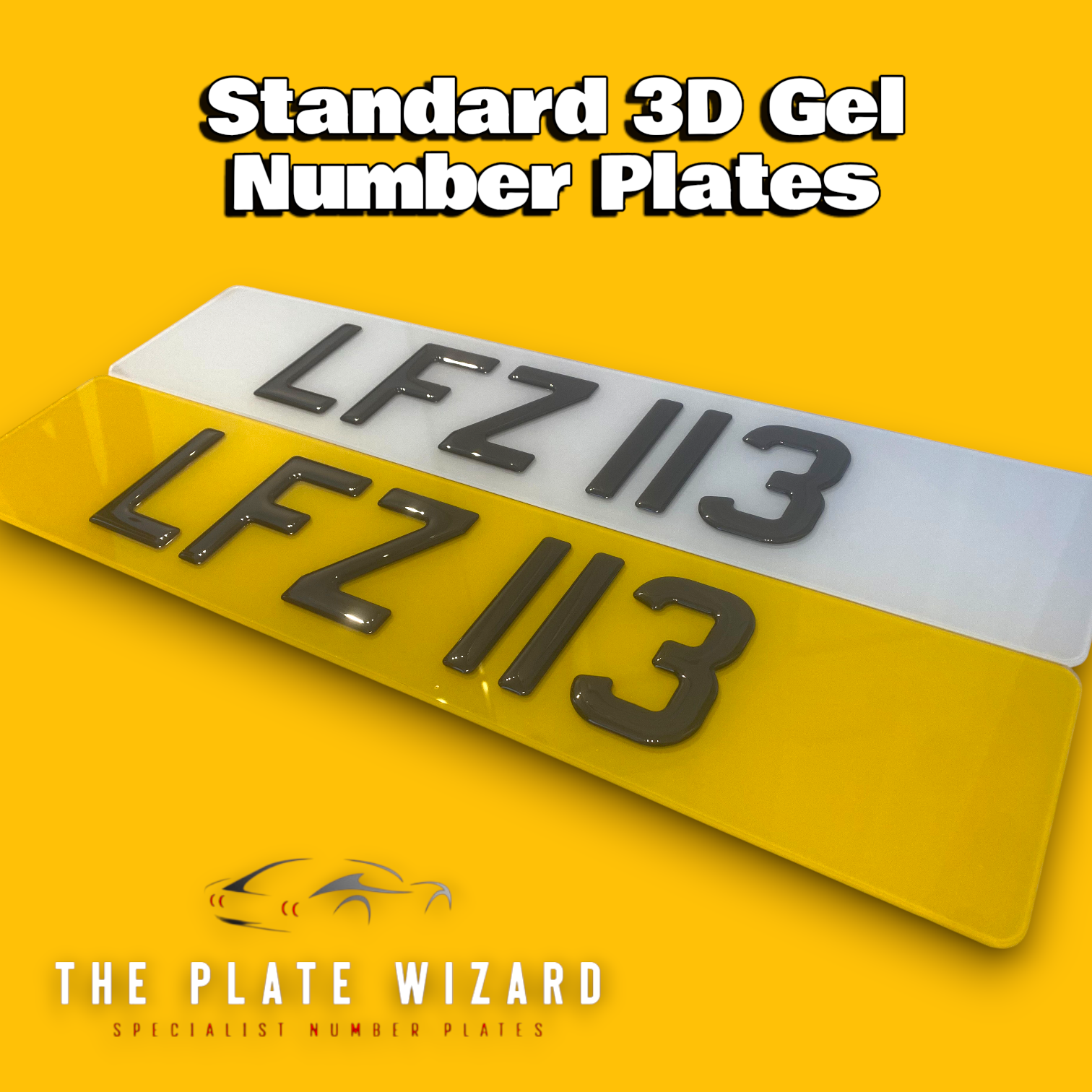 Standard road legal 3d gel number plates in northern ireland - NI