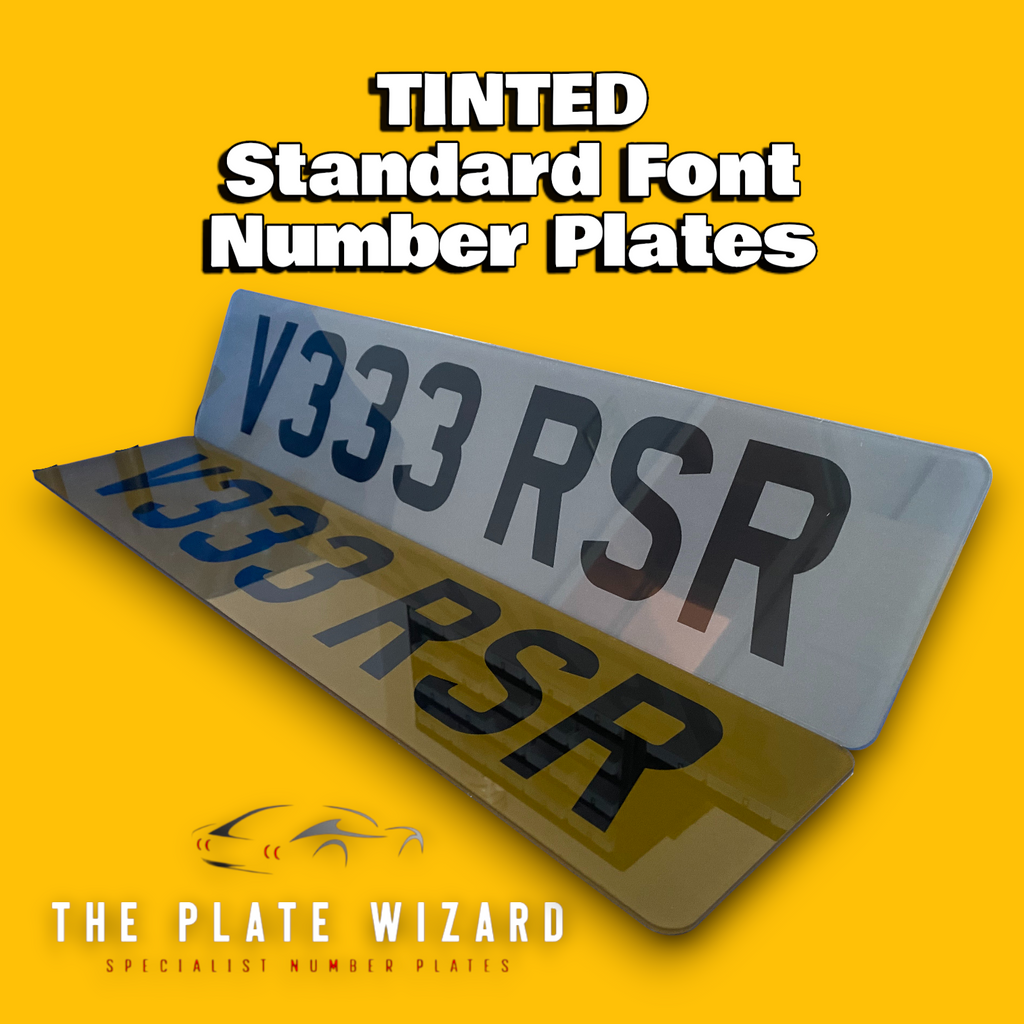 TINTED Standard Font Number Plates