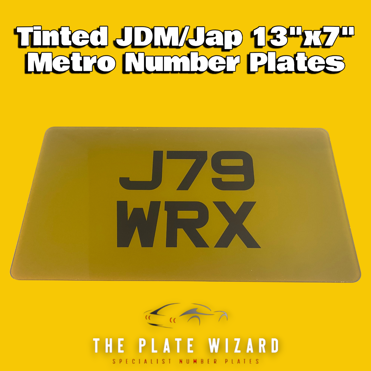 Tinted Jap/JDM 330x178 Metro Font Number Plates
